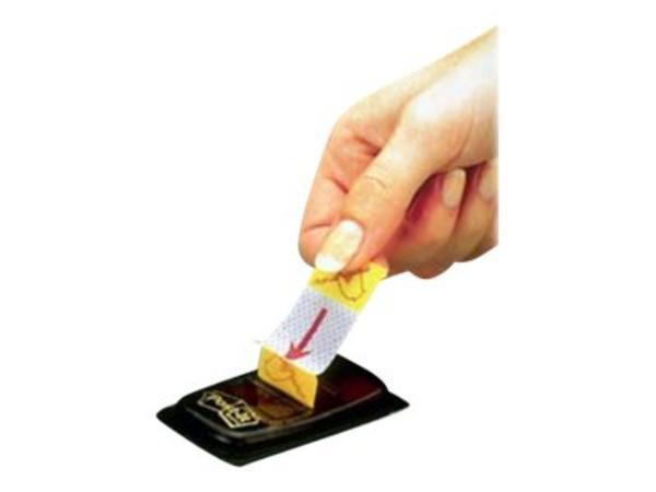 1 50 marque-pages Signez ici 2,5x4,4 cm - jaune