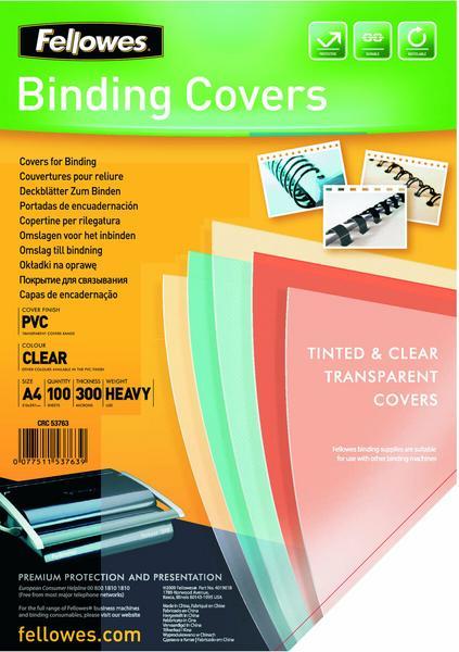 1 Boite de 100 Couvertures Cristal PVC 300/100ème A4 - transparent