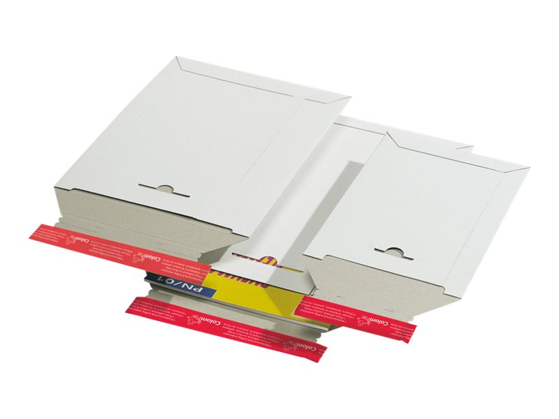 1 Lot de 20 Pochettes d'expédition carton rigide blanc 17x24.5 cm