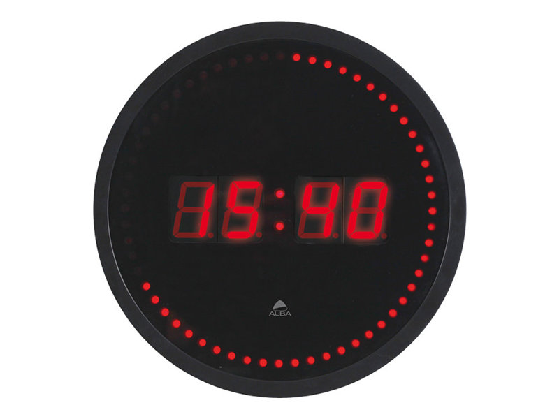 1 Horloge murale LED ronde seconde défilante