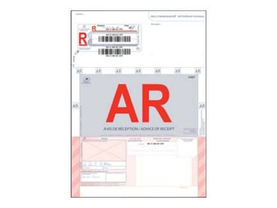 1 Boite de 250 Recommandés avec accusé de réception A4 pour imprimante International