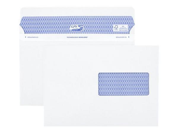 1 Boite de 100 Enveloppes Secure blanches 162x229 mm Fenêtre 45X100 mm 90g