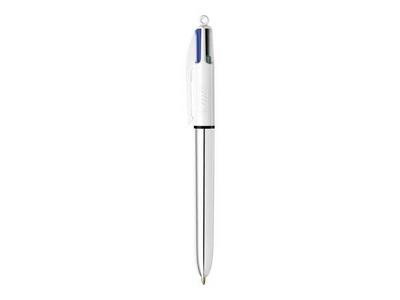 1 Stylo BIC 4 couleurs corps Shine Argent