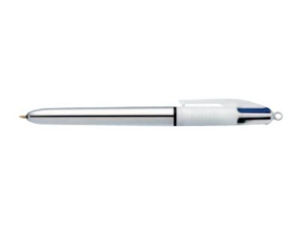 1 Stylo BIC 4 couleurs corps Shine Argent