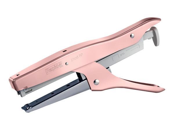 1 Pince agrafeuse Sp19 1/4 métal rose + une boite de 5000 agrafes offert