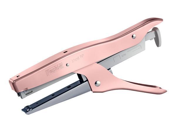 1 Pince agrafeuse Sp19 1/4 métal rose + une boite de 5000 agrafes offert