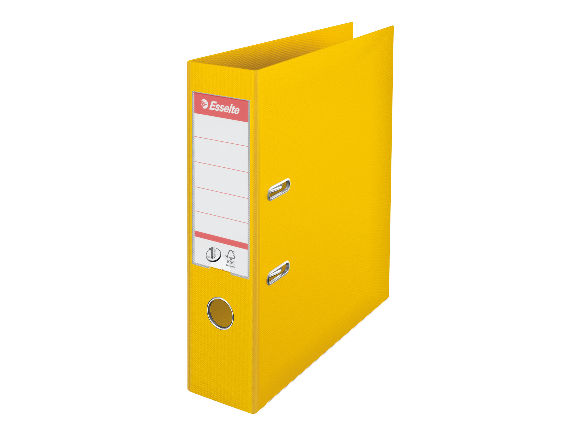 1 Classeur à levier  classiques ESSELTE N°1 Power Jaune dos 7.5cm