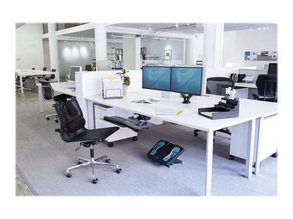 1 Bras porte-écrans double Platinium Séries noir - Fellowes