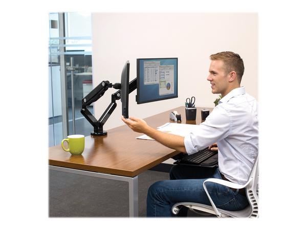 1 Bras porte-écrans double Platinium Séries noir - Fellowes