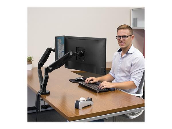 1 Bras porte-écrans double Platinium Séries noir - Fellowes