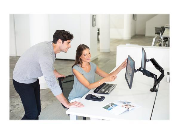 1 Bras porte-écrans double Platinium Séries noir - Fellowes
