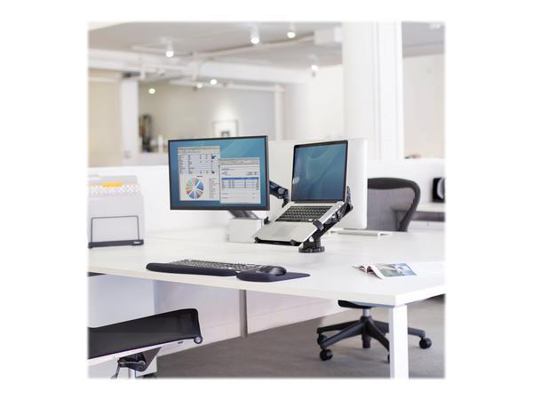 1 Bras porte-écrans double Platinium Séries noir - Fellowes