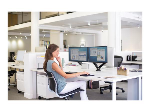 1 Bras porte-écrans double Platinium Séries noir - Fellowes