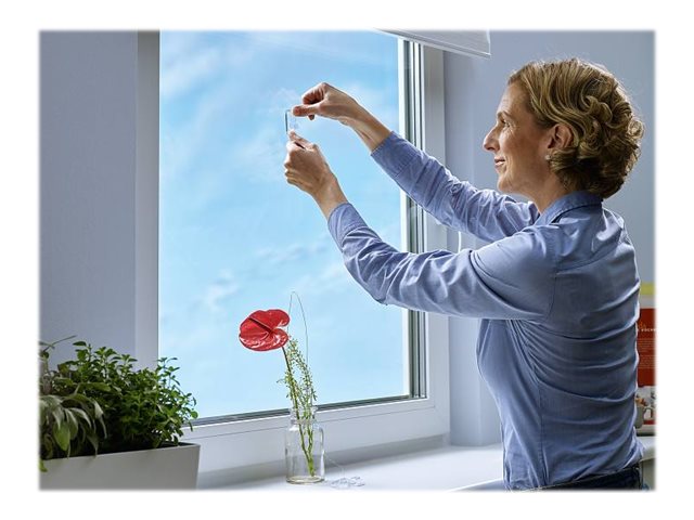 1 Blister de 2 Crochets adhésifs pour verre et surfaces transparentes 1Kg - TESA