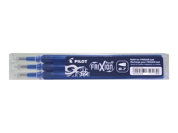 1 Etui de 3 Recharges bleues foncées pour stylo effaçable PILOT Frixion