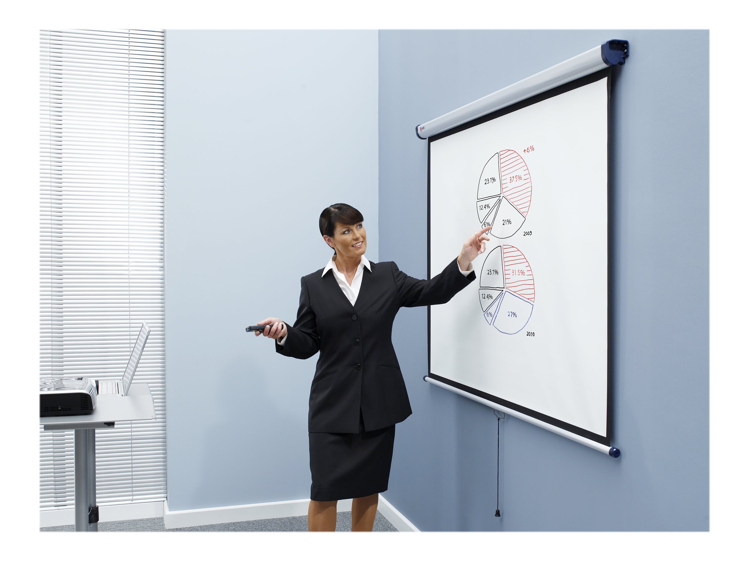 1 Écran mural format 16/10 175 x 109 cm