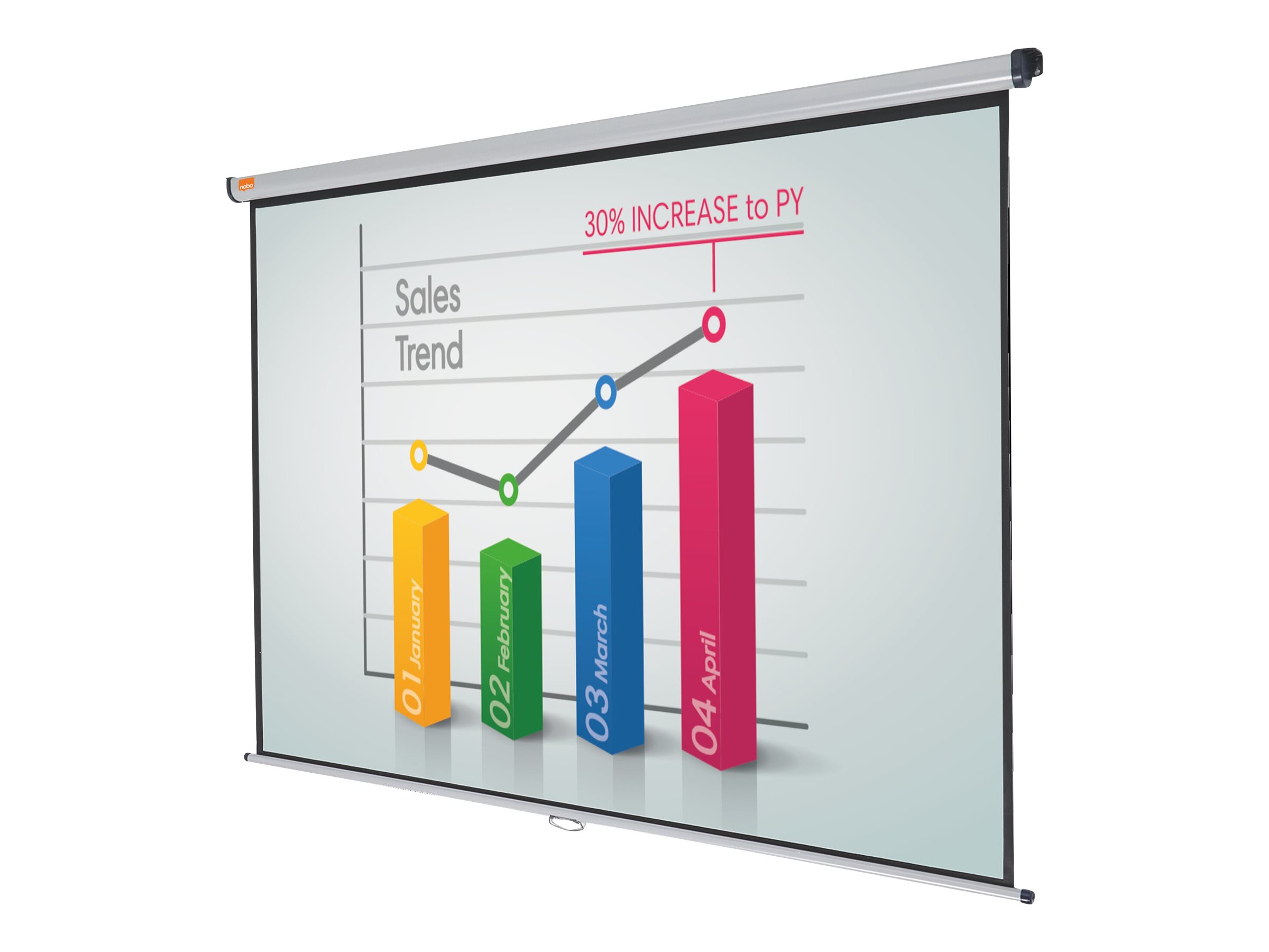 1 Écran mural format 16/10 175 x 109 cm