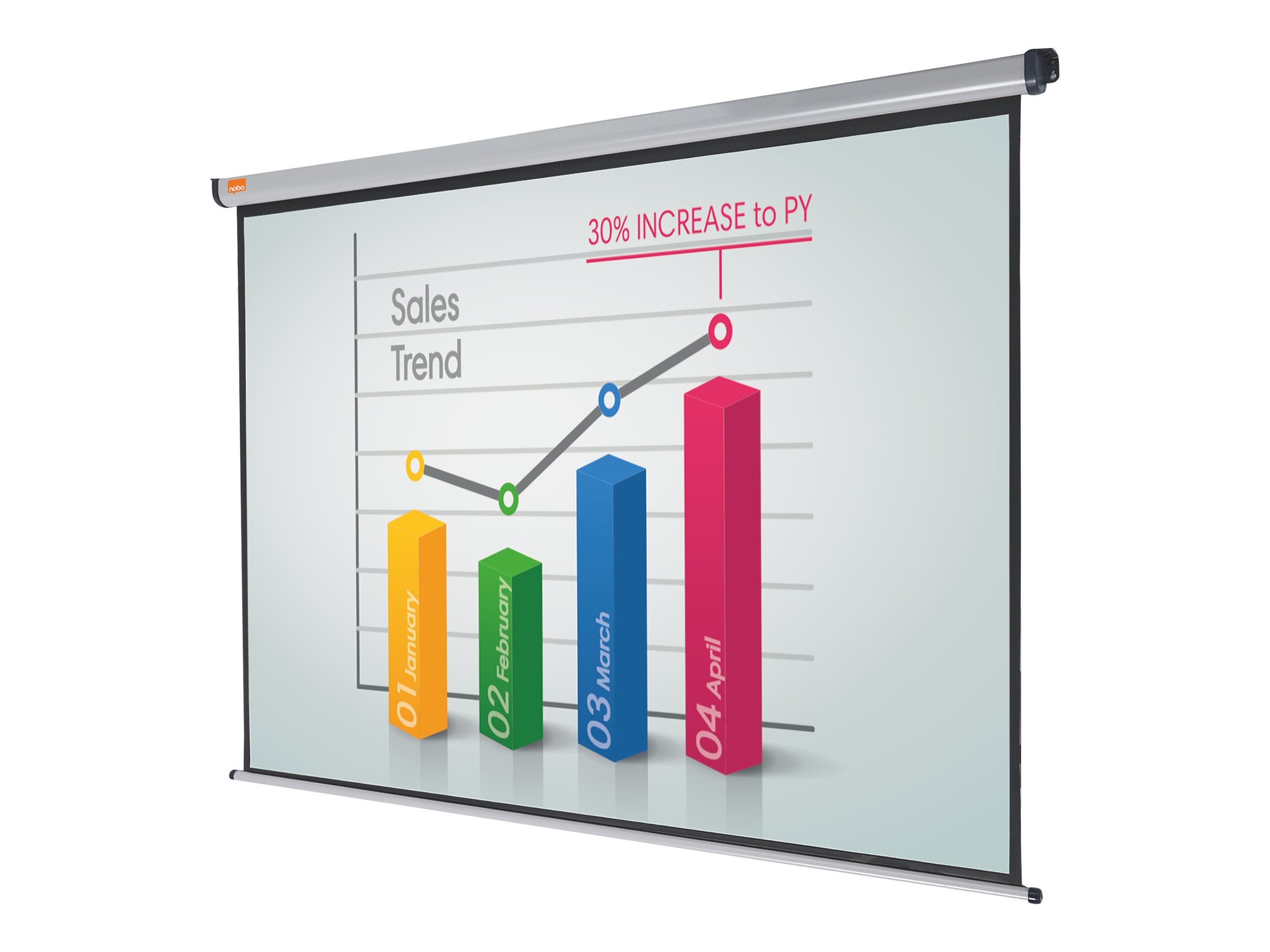 1 Écran mural format 16/10 200 x  135 cm