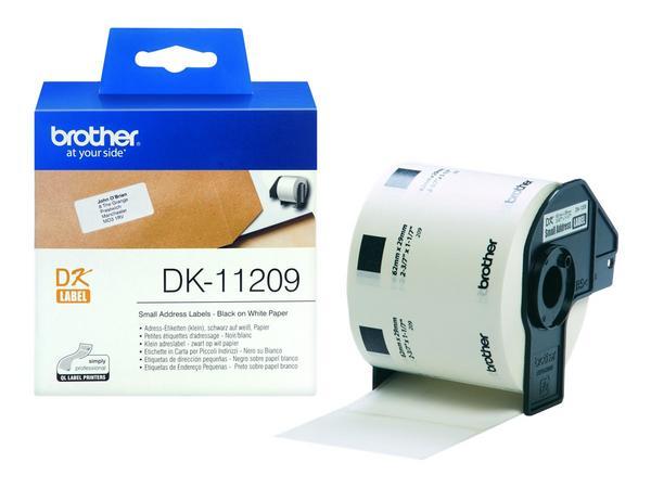 1 Rouleau d'étiquettes QL BROTHER 29x62mm 800 étiquettes DK11209