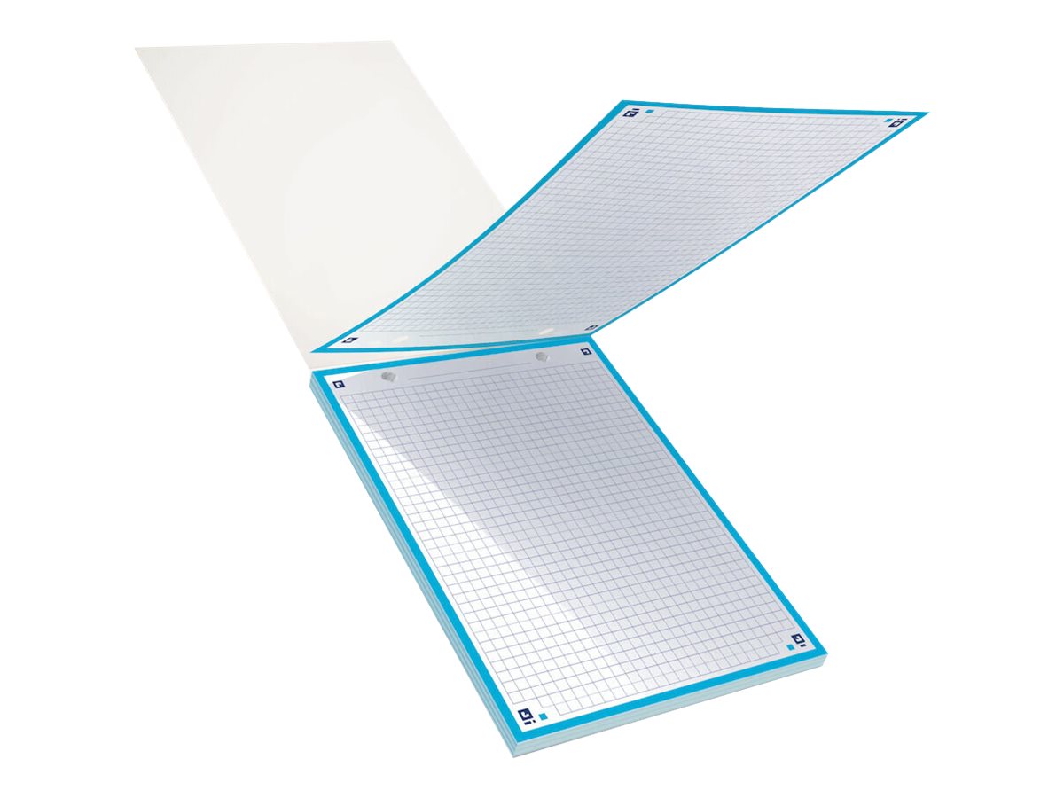 1 Bloc de 30 feuilles de fiches bristol bleues A5 5x5
