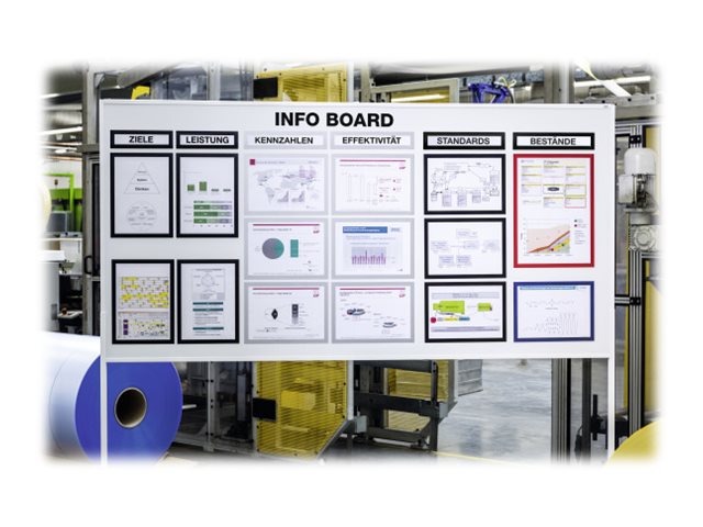 1 Lot de 5 En-têtes magnétiques Duraframe Magnetic Top - format A4 portrait - Arg