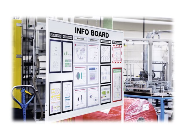 1 Lot de 5 En-têtes magnétiques Duraframe Magnetic Top - format A4 portrait - Arg