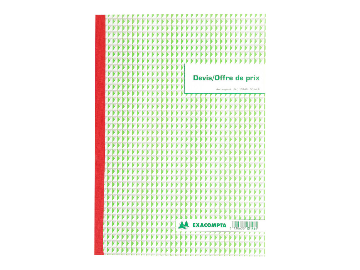 1 Manifold imprimé devis/offre de prix 50/3 feuillets