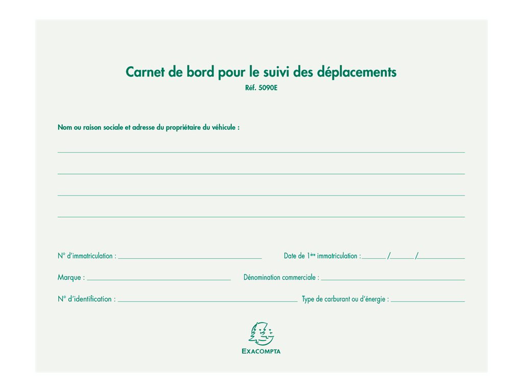 1 Carnet de bord pour suivi de deplacement vehicule