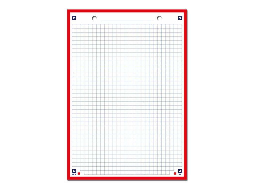 1 Bloc 30 feuilles de fiches bristol rouge A5 5x5