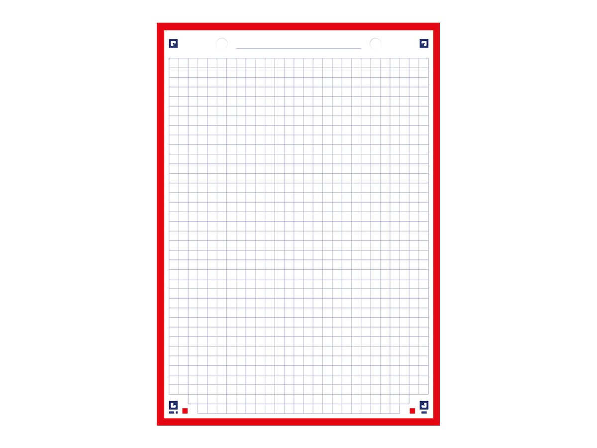 1 Bloc 30 feuilles de fiches bristol rouge A5 5x5