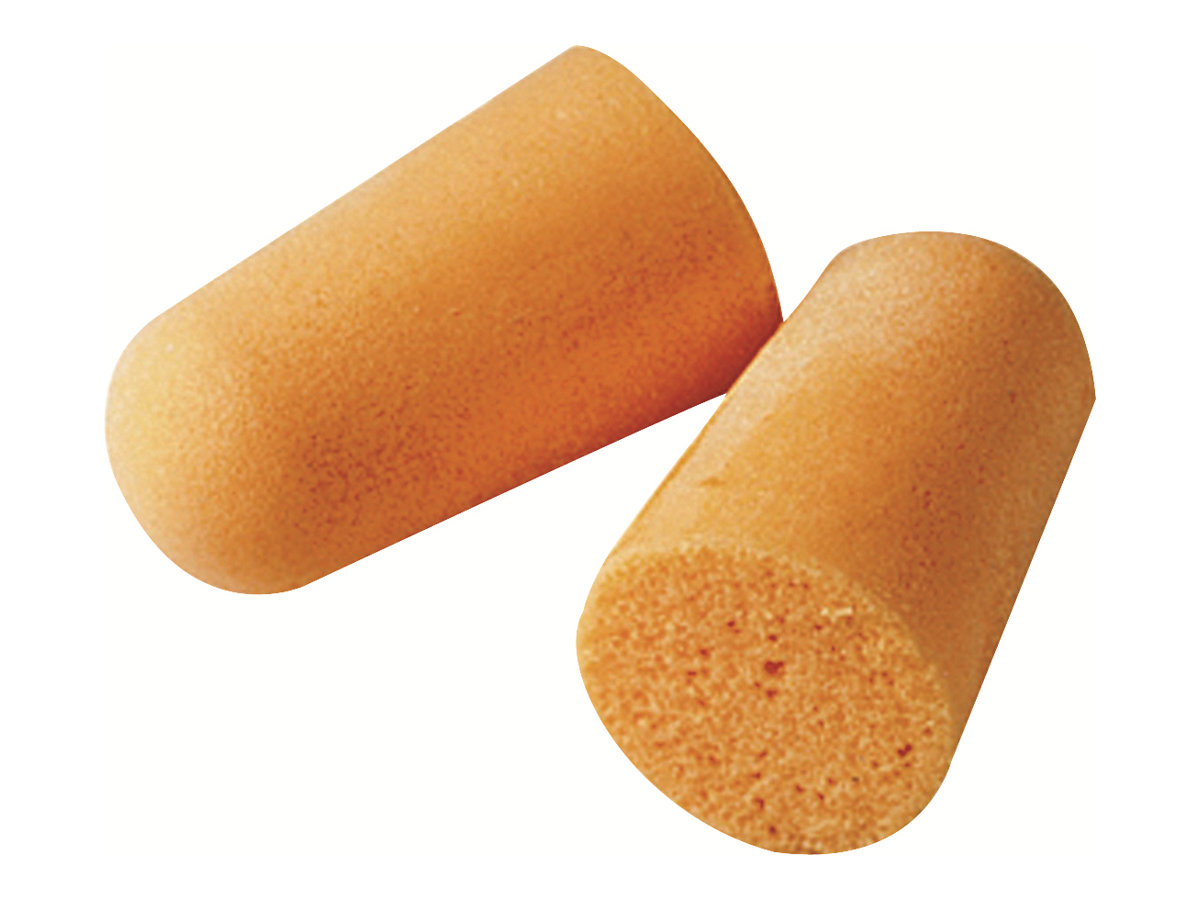 1 Boite de 200 Bouchons d'oreilles souples roulés jaune fluo