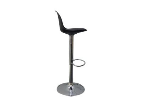 1 Carton de 2 Tabourets BOBBA pied alu assise noire