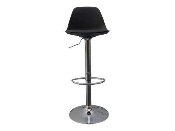 1 Carton de 2 Tabourets BOBBA pied alu assise noire