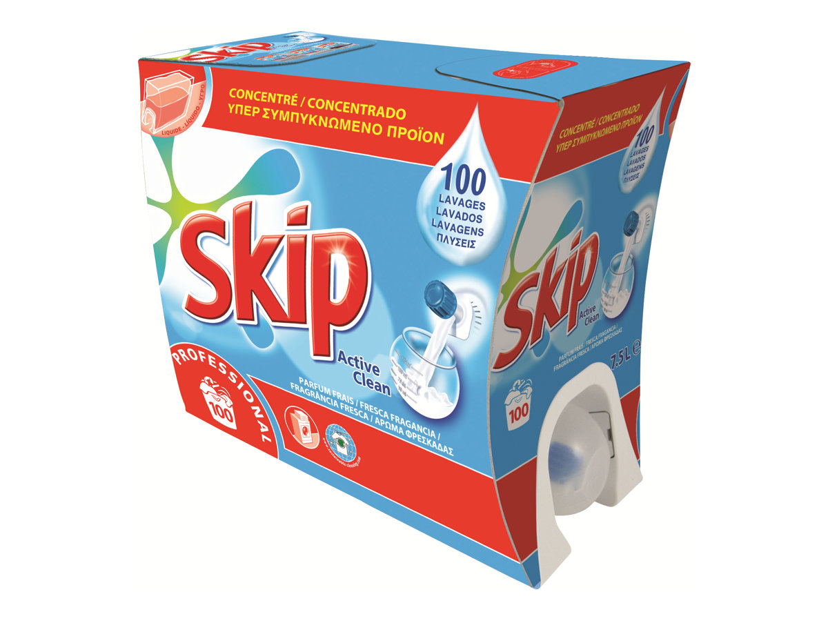 1 7,5 litres lessive SKIP PRO ACTIVE CLEAN avec doseur