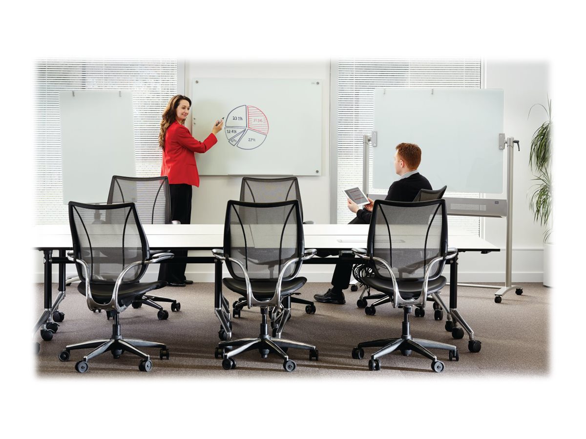 1 Chevalet mobile verre blanc brillant