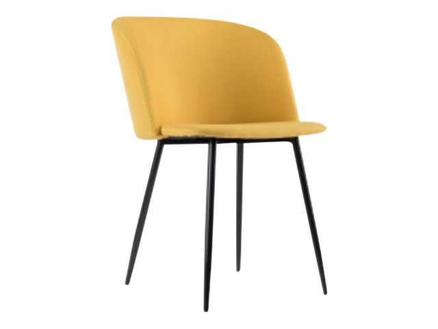 1 Lot de 2 Fauteuils Must Pieds noirs assise jaune