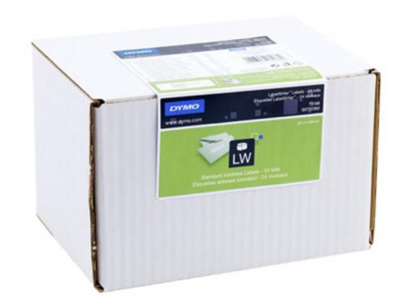 1 Boite de 24 Rouleaux de 130 étiquettes blanches 28x89mm pour DYMO Label Writer