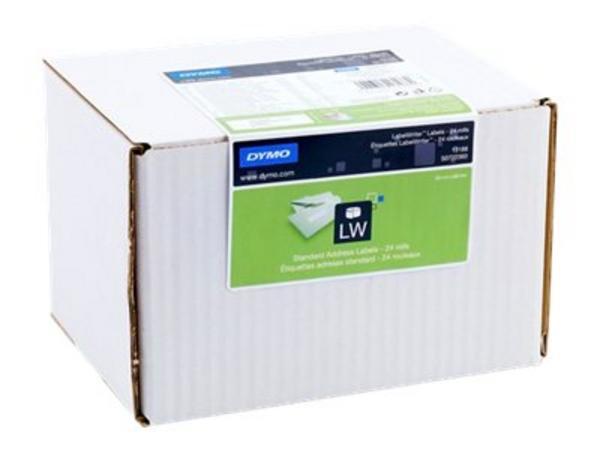 1 Boite de 24 Rouleaux de 130 étiquettes blanches 28x89mm pour DYMO Label Writer