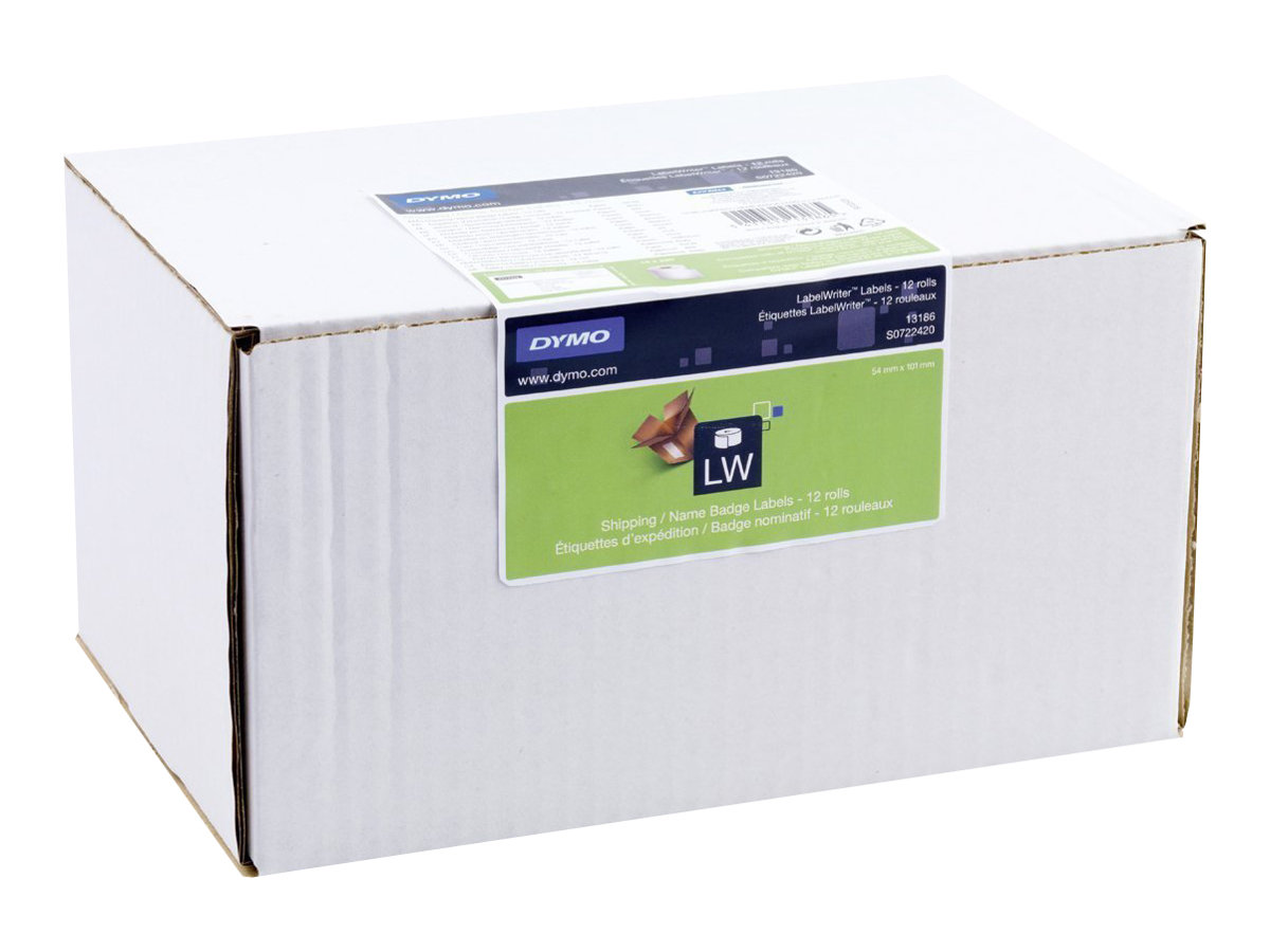 1 Boite de 12 Rouleaux de 220 étiquettes blanches 101x54 mm pour DYMO Label Writer