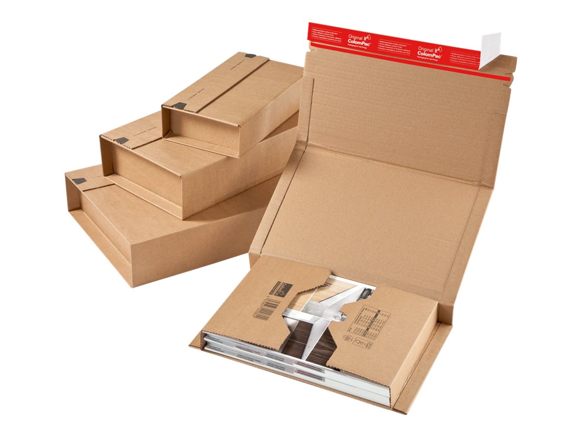 1 Lot de 20 boîtes d'expédition COLOMPAC A5 217  x165 x 10 à 60 mm