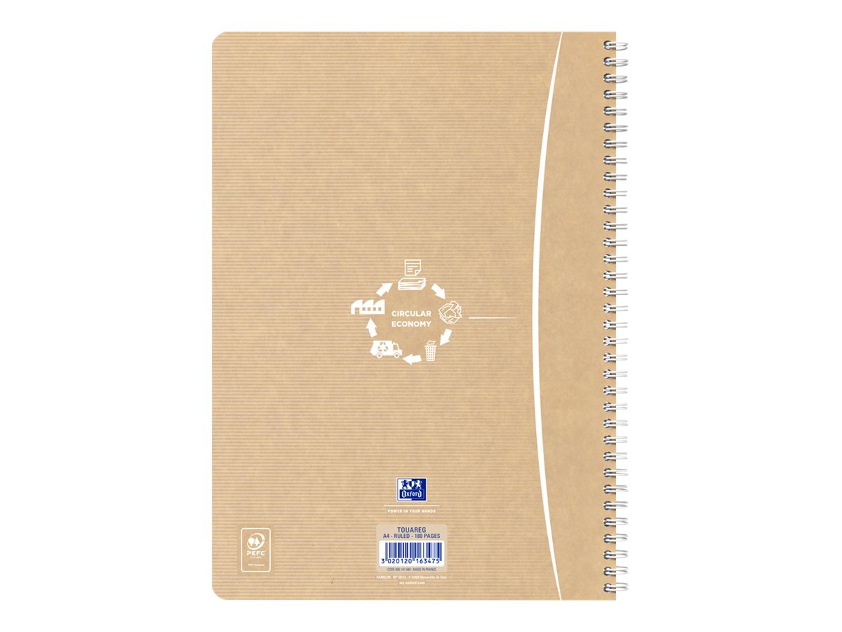 1 Cahier spirale Touareg A4 180 pages,5X5,90g