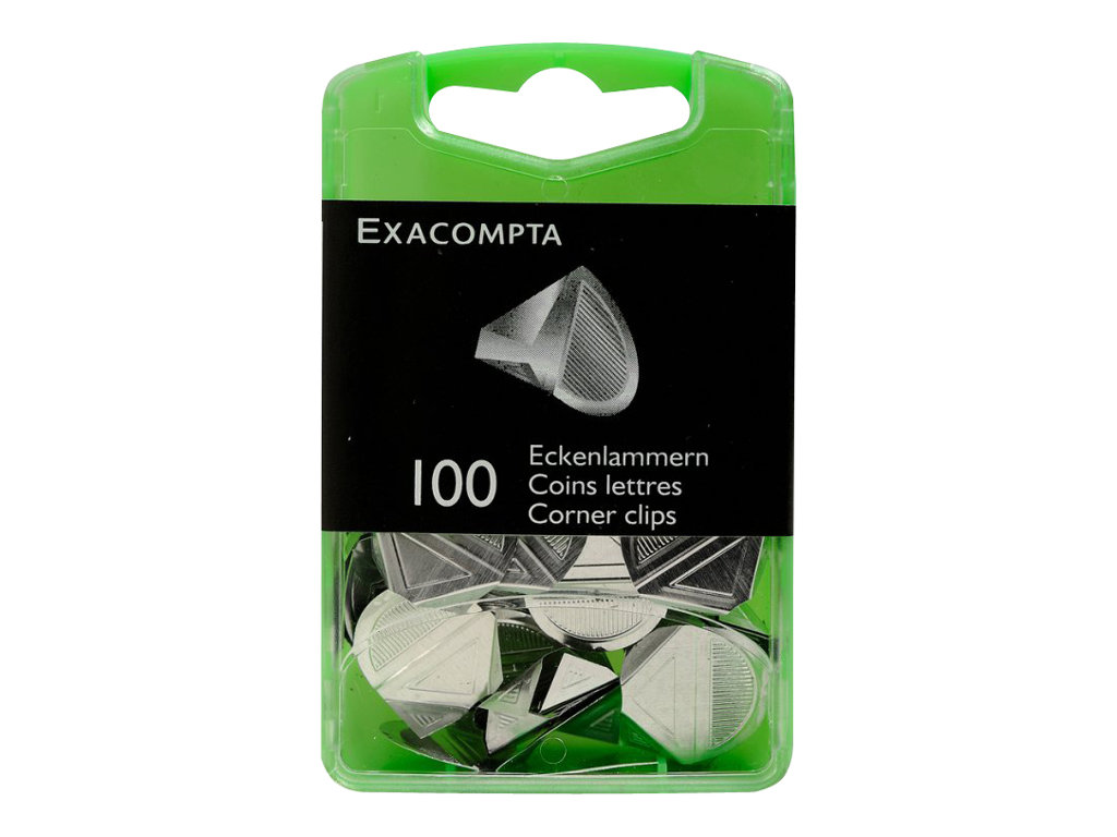 1 Boite de 100 Coins de lettres en aluminium- couleur argent