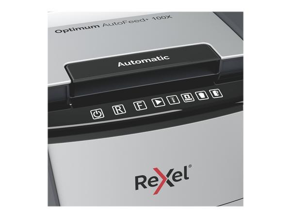 1 Destructeur Rexel Optimum AutoFeed+ 100X - Coupe croisée