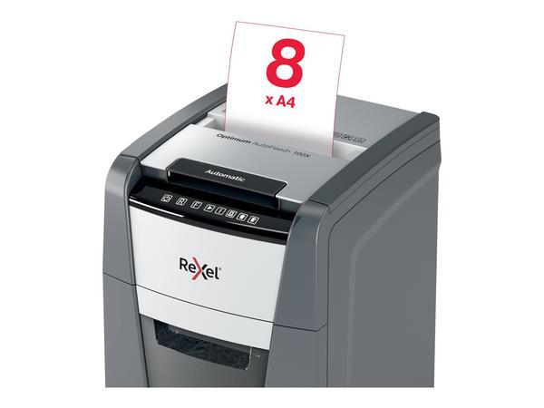 1 Destructeur Rexel Optimum AutoFeed+ 100X - Coupe croisée