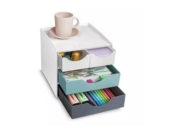 1 Mini module de rangement Riviera Multicolore Dim 18,6 x 18,5 H 17,5 cm