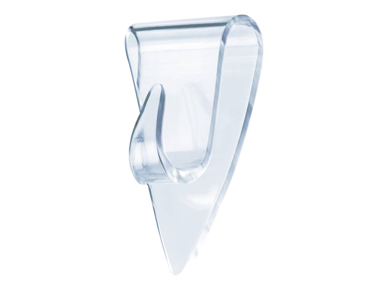 1 Etui de 5 Crochets adhésifs 0,2kg surfaces transparentes