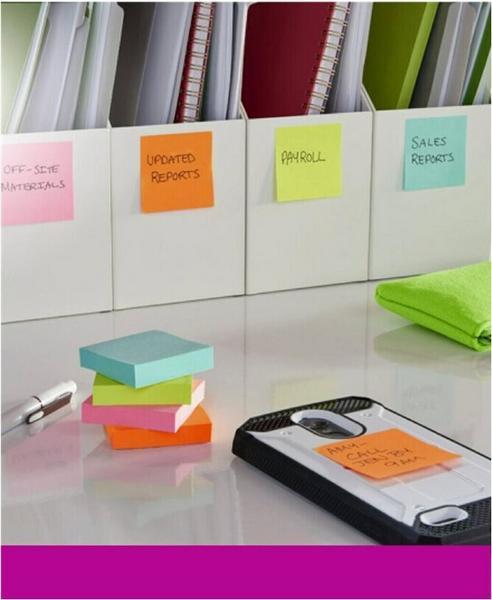 1 Lot de 5 Notes Super Sticky Collection Boost, 76 x 76 mm, 90 feuilles