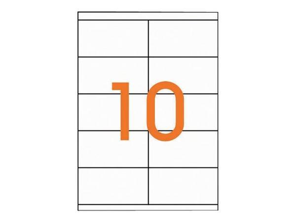 1 Boite de 100 Planches d'étiquettes A4 multi-usages soit 1000 étiquettes blanches