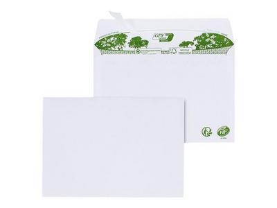 1 Boite de 200 Enveloppes C6 blanches recyclées 80g bande de protection