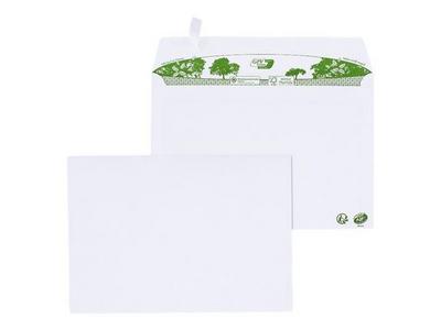 1 Boite de 200 Enveloppes C5 blanches recyclées 80g bande de protection